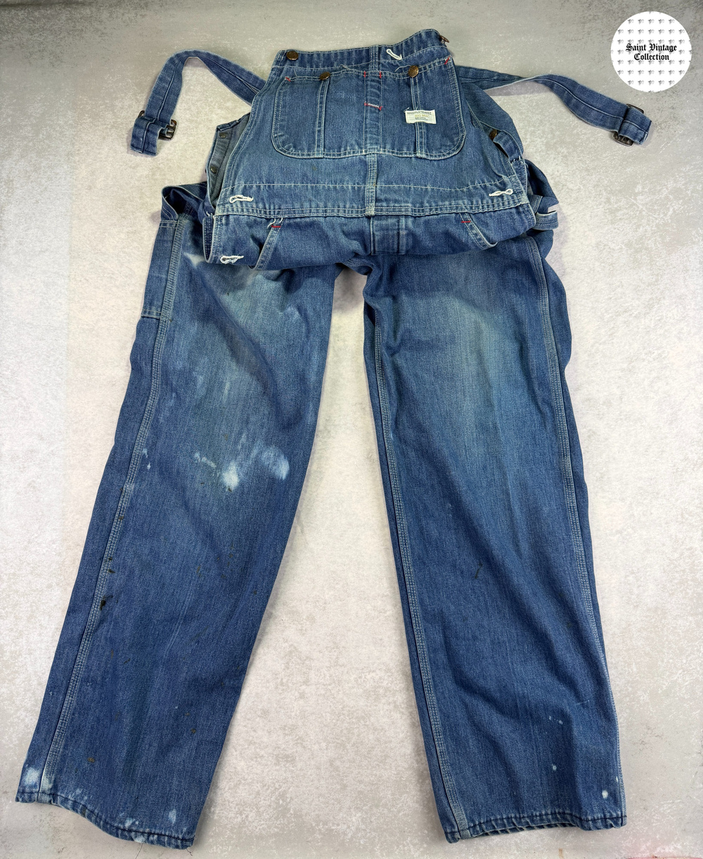 70s Vintage Big Mac Square Bak Denim Overalls